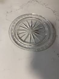 Beautiful Clear Cut Glass Butter Dish | eBay