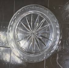 Vintage Heavy Cut Crystal Covered Butter Dish Pinwheel Star Pattern | eBay