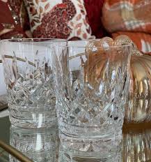 Vintage Set mit 2 Waterford Lismore Crystal Double Old Old Fashioned 4 3/8 "Rocks Brillen | Gothic Waterford Mark | Sparkling Clear | Ersatz - Etsy.de
