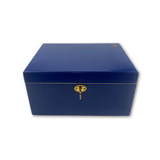Buy Blue Bamboo Stash Box With Rolling Tray & Skeleton Key Lock Online in India - Etsy