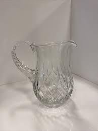 Block Olympic Vintage Bowl Water Beverage Pitcher Glass Clear Crystal 56 Oz. 8" | eBay