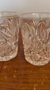 Set of Three Vintage Crystal Old Fashioned Glasses in ...