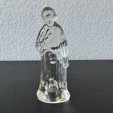 Nativity Set Figurine Clear Glass Set Joseph Bethlehem ...