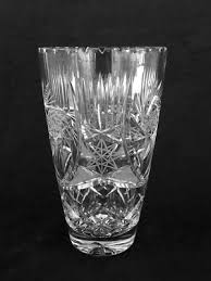 Vintage heavy full lead cut crystal vase 10 inches | eBay