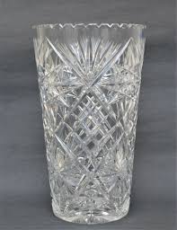 ANTIQUE 12" CUT CRYSTAL VASE AMERICAN BRILLIANT SAWTOOTH RIM ...
