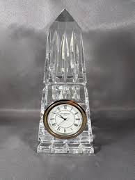 Vintage Waterford Crystal Obelisk Clock | Ireland | Pyramid ...