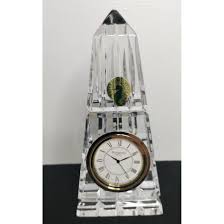 Waterford Crystal Obelisk Pyramid Tower Clock Made in ...