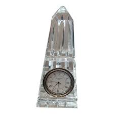 Waterford Etched Crystal Desk Clock Made in Ireland | Chairish