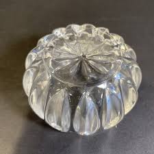 Princess House Etched Crystal Ring Holder Floral Glass Trinket Box VTG | eBay