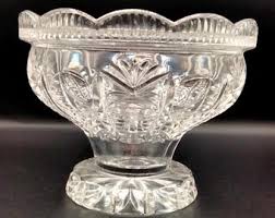 Vintage Germany Pedestal Crystal Bowl With Base - Etsy