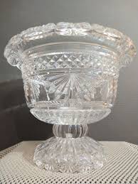 Lead Crystal Centerpiece Footed Glass Bowl 10.25" X 8.25 ...