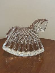 Waterford Crystal Glass Rocking Horse Figurine Modern Desk ...