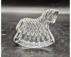 Vintage Waterford Rocking Horse Paperweight, Irish Cut ...