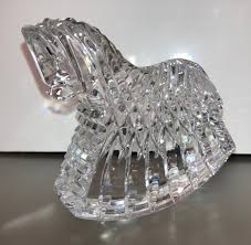 Waterford Crystal Rocking Horse Sculpture, Waterford Dated ...