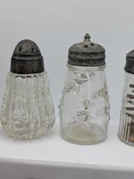 EAPG 1800's Clear Glass Salt Pepper Shakers Rare Lot Of 10 Antique Pioneer | eBay