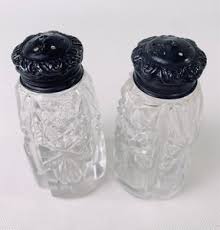 Antique Glass Salt and Pepper Shakers | eBay