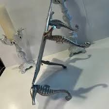 Kitchen | Metal Seahorse Style Serving Pedestal Platter | Poshmark