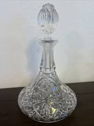 Vintage Cut Lead Crystal Ship Decanter With Stopper | eBay