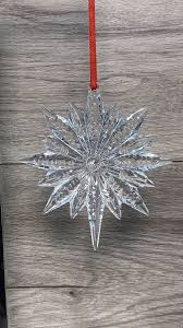 Waterford Crystal Star Snowflake Ornament With Box | eBay
