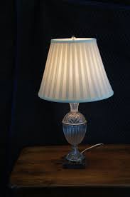 Vintage Hollywood Regency Crystal Marble Trophy Mantel Urn Table Lamp 29" For Sale at 1stDibs