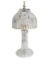 Vintage Diamond Cut Glass Crystal Clear Table Lamp 15 1/2 ...