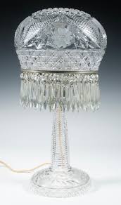 Lot - AMERICAN BRILLIANT CUT GLASS TABLE LAMP
