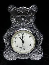 Vintage Waterford Cut Crystal Teddy Bear Clock | eBay