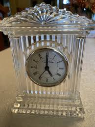 Vintage Crystal Clear 6” Quartz Clock 24% Lead Crystal made ...