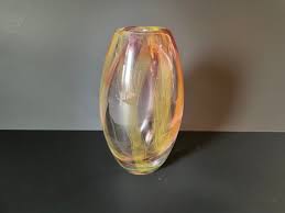 Vintage Glass Art Vase Thick Wall - Etsy