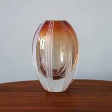 Waterford Evolution Crystal Vase Vintage Gradient Amber ...