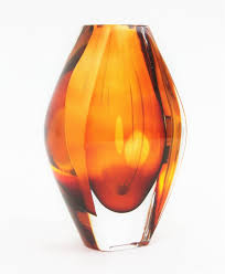 Ventana' Orange Glass Vase, Mona Morales-Schildt for Kosta ...