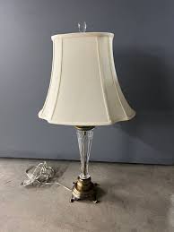 Antique Glass & Brass Table Lamp – Settled In Shop