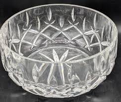 Large Crystal Glass Decorative Bowl - Etsy