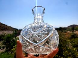 Vintage Large ABP Cut Glass Crystal Vase Lorraine Pattern ...