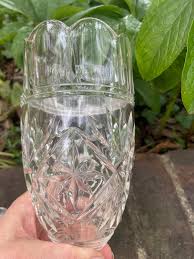 Vintage Pair of Glass Flower Vases - Good Medium Size ...