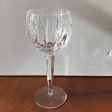 Waterford Kildare Hock Wine Plain Base Blown Crystal Wine Glasses-Set of 2 | Chairish