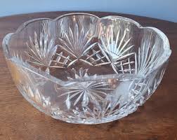 Rogaska Lead Crystal Bowl: Hand Cut Glass Centerpiece ...