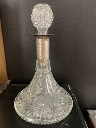 Vintage Large/Heavy, Cut Ornate Crystal Decanter w/Neck Collar w/Stopper 12" | eBay