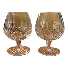Pair of Waterford Lismore Brandy Glasses | Chairish