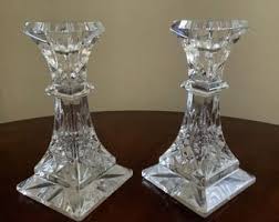 A Pair of Waterford Crystal Candle Holders Lismore, Made in Ireland. - Etsy