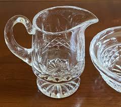 Waterford Crystal Mini Creamer Open Sugar Bowl Cut Glass Set ...