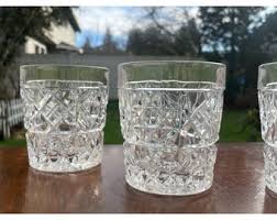Mid Century 1950s Vintage Rare Pattern Heavy Cut Glass ...