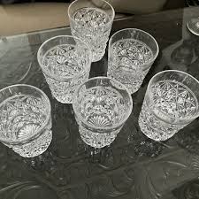 RARE PAIR 1925 THOMAS WEBB RUSSIAN PATTERN “COBWEB” STAR CUT ...