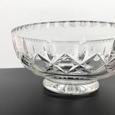 Vintage Cut Crystal Footed Bowl: Scalloped Edge Tableware - Etsy