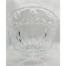 Vintage 24% Lead Crystal Glass Basket with Handle Poland ...