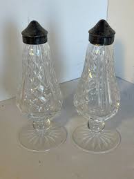 Vtg Waterford Crystal Tall Salt & Pepper Shakers Pair | eBay