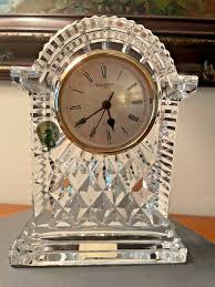 LARGE GOLD FACED 7" CARRIAGE Clock LISMORE By WATERFORD ...