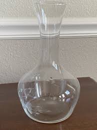 Princess House Heritage Etched Crystal Wine Carafe Decanter ...