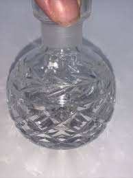 Unmarked Waterford (?) Cut Glass Crystal Perfume Bottle & Stopper | eBay
