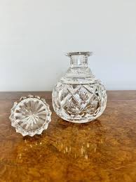 Antique Edwardian quality cut glass decanter For Sale at 1stDibs